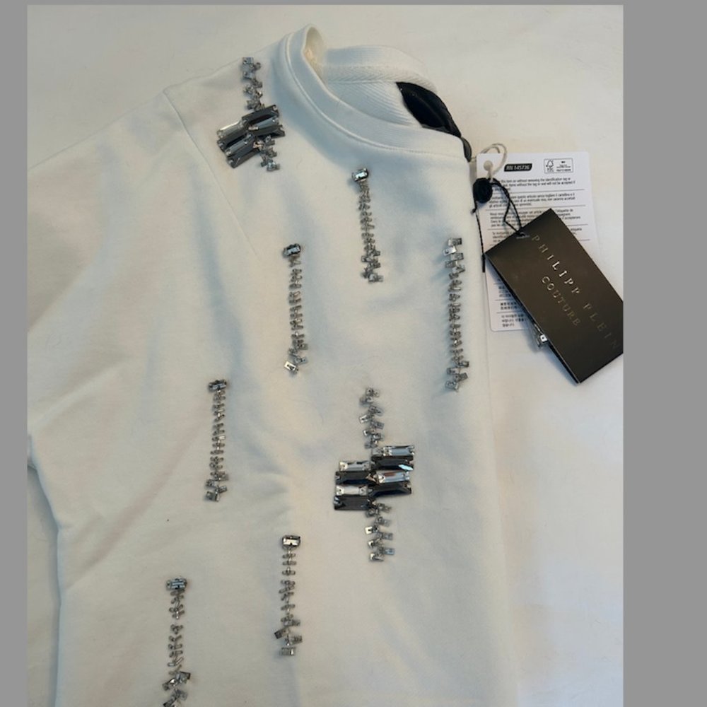 Philipp Plein Crystal-Embellished Sweater Shirt